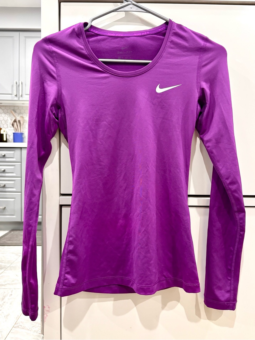 Nike pro Women's Long-Sleeve Dri-FIT Performance Top - Purple